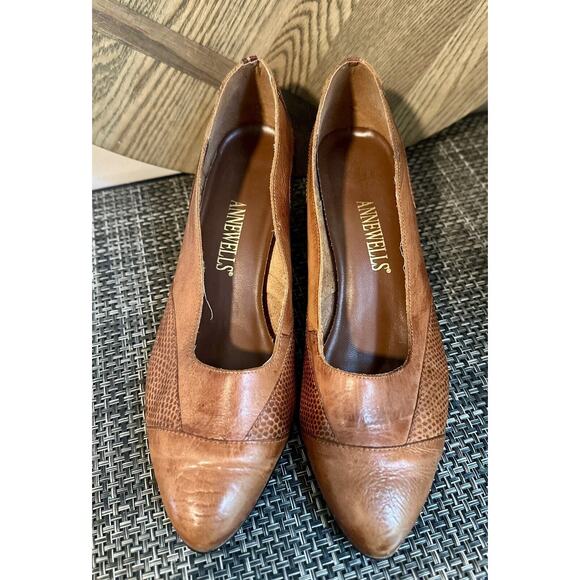 Vintage Anne Wells Leather Heels Leather Patterns Size 10 - Picture 2 of 7